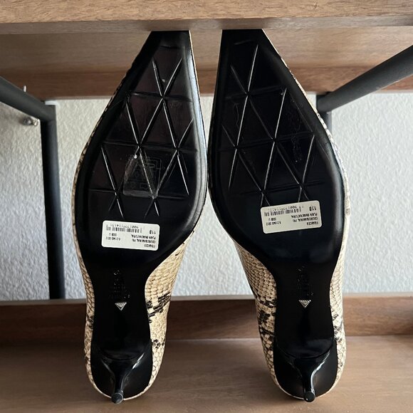 SCHUTZ Frances snake-embossed pointy toe leather boots NEW 11 - Picture 6 of 7